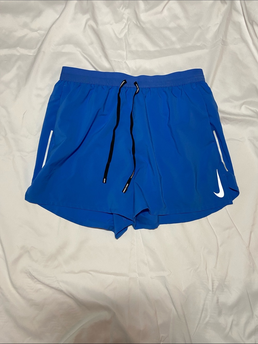Nike Bright Blue Short Running Shorts with Black Tab